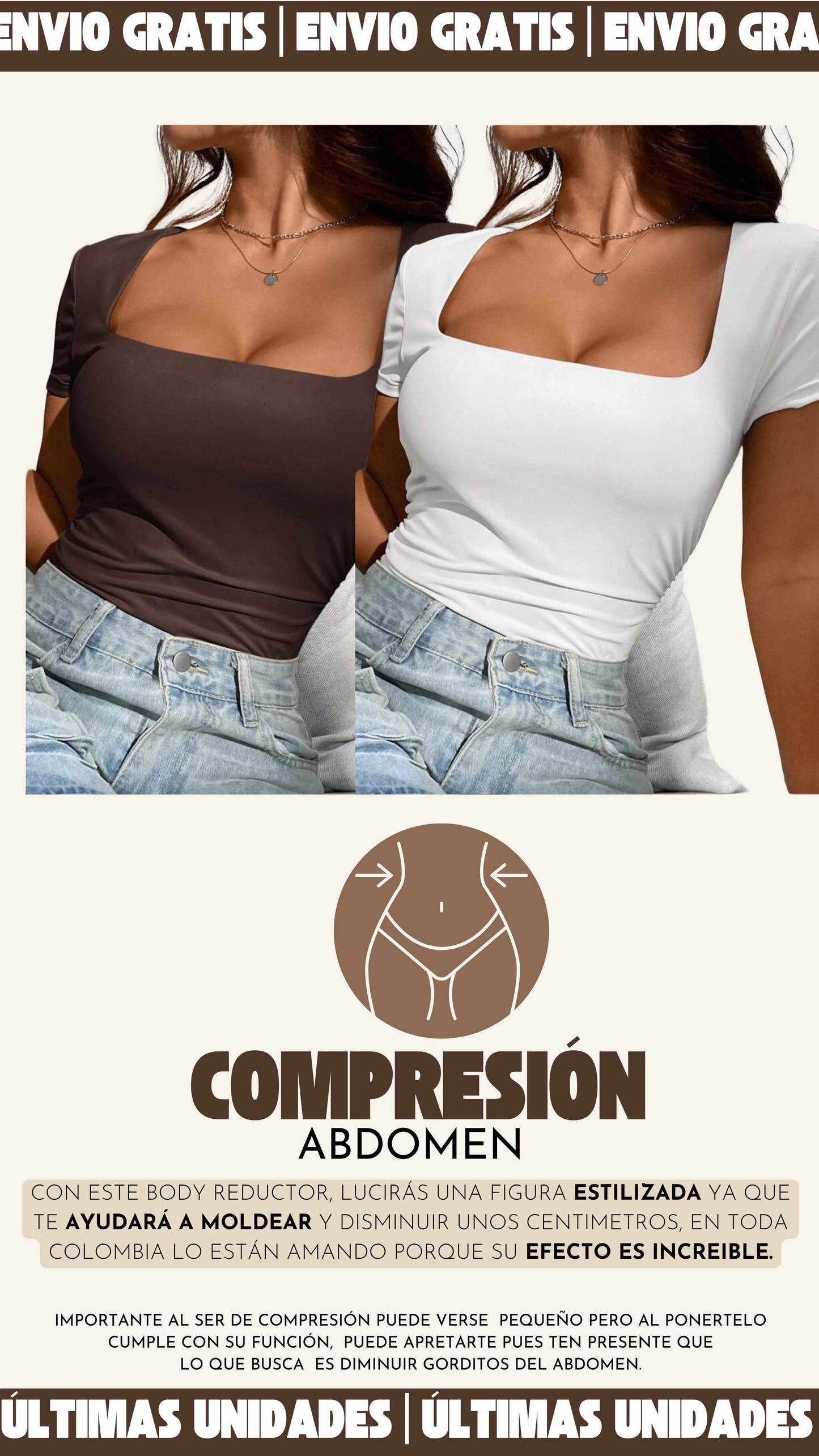 2 X 1 BODYS REDUCTORES MANGA CORTA